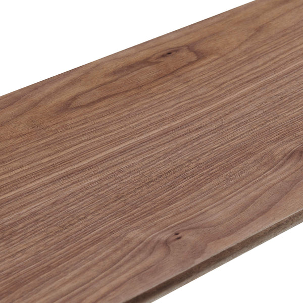 Catalina Floating Wall Shelf with Steel Brackets and Wood Veneer Finish for Modern Home Decor