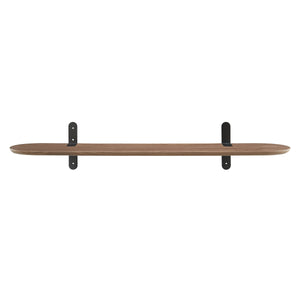 Catalina Floating Wall Shelf with Steel Brackets and Lacquered Veneer for Modern Home Decor