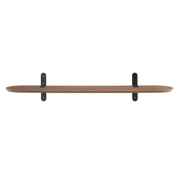 Catalina Floating Wall Shelf with Steel Brackets and Lacquered Veneer for Modern Home Decor