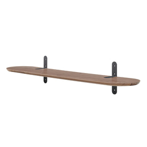 Catalina Floating Wall Shelf with Steel Brackets and Lacquered Veneer for Modern Home Decor