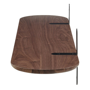 Catalina Floating Wall Shelf with Steel Brackets and Lacquered Veneer for Modern Home Decor