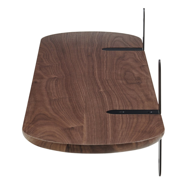 Catalina Floating Wall Shelf with Steel Brackets and Lacquered Veneer for Modern Home Decor