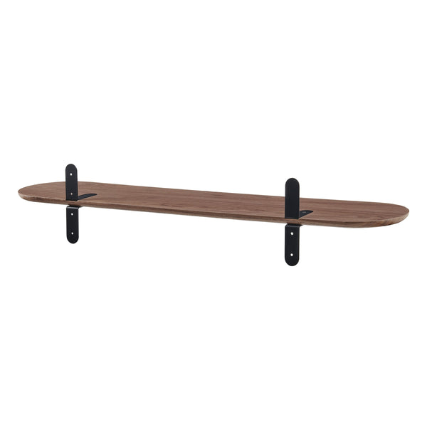 Catalina Floating Wall Shelf with Steel Brackets and Lacquered Veneer for Modern Home Decor