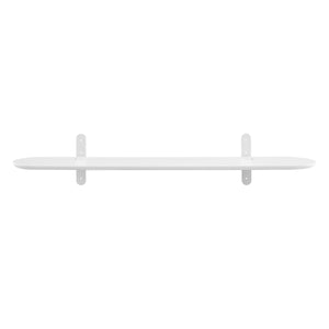 EE Test Vendor Catalina Floating Wall Shelf with Steel Brackets and Lacquered Veneer for Modern Home Decor Matte White EETEST-90954-WHT