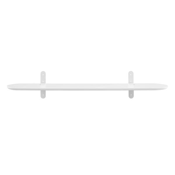 EE Test Vendor Catalina Floating Wall Shelf with Steel Brackets and Lacquered Veneer for Modern Home Decor Matte White EETEST-90954-WHT