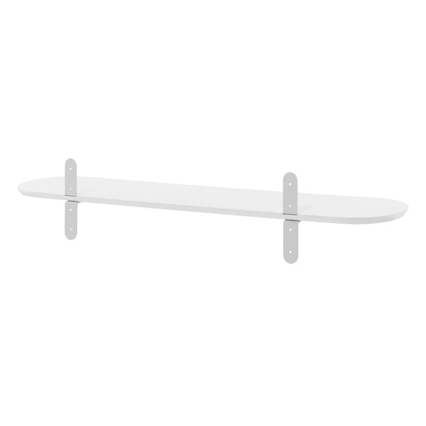 Catalina Floating Wall Shelf with Steel Brackets and Lacquered Veneer for Modern Home Decor