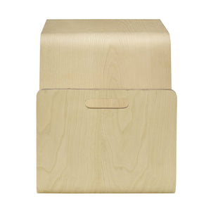 Anise Minimalist Plywood Side Table with Ash Veneer for Modern Living Room Decor