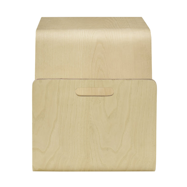 Anise Minimalist Plywood Side Table with Ash Veneer for Modern Living Room Decor