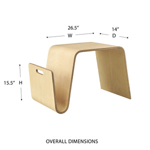 Anise Minimalist Plywood Side Table with Ash Veneer for Modern Living Room Decor