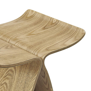 Fleur Curved Wood Side Table Minimalist Design for Living Room Bedroom or Sofa Seating Areas