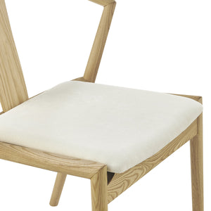 Blanche Foam Cushioned Dining Side Chair with Elegant Frame for Refined Modern Spaces