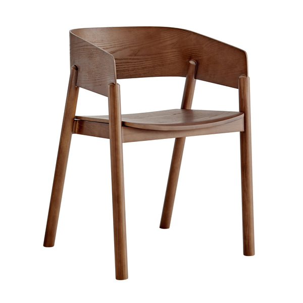 Blaise Bentwood Accent Chair with Curved Back and Rich Walnut Stain Finish
