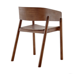 Blaise Bentwood Accent Chair with Curved Back and Rich Walnut Stain Finish