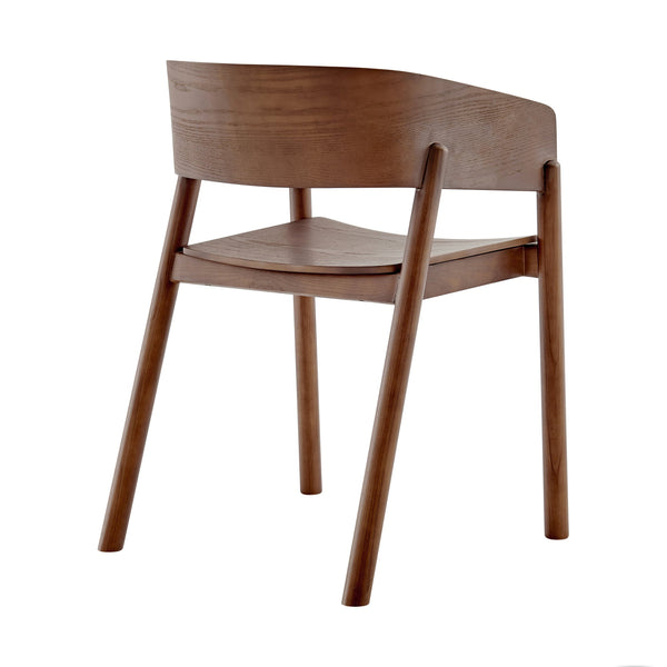 Blaise Bentwood Accent Chair with Curved Back and Rich Walnut Stain Finish