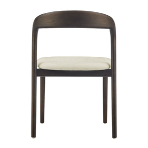 Estelle Ergonomic Dining Side Chair Foam Cushion Upholstered Seat Solid Wood Frame
