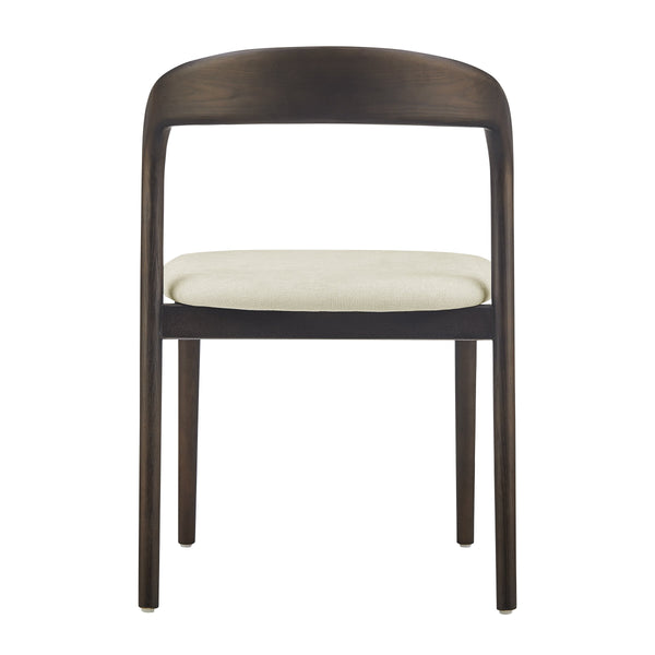 Estelle Ergonomic Dining Side Chair Foam Cushion Upholstered Seat Solid Wood Frame