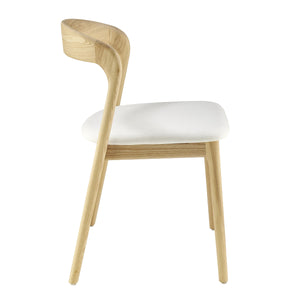 Estelle Ergonomic Dining Side Chair Foam Cushion Upholstered Seat Solid Wood Frame