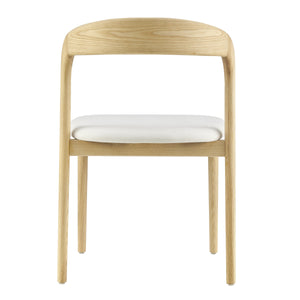 Estelle Ergonomic Dining Side Chair Foam Cushion Upholstered Seat Solid Wood Frame