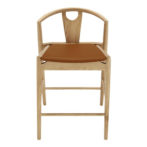 Blanche Leatherette Counter Stool Foam Padded Seat Elegant Seating for Kitchen or Bar Area