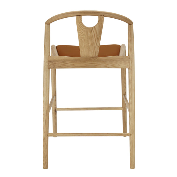 Blanche Leatherette Counter Stool Foam Padded Seat Elegant Seating for Kitchen or Bar Area