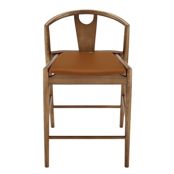 Blanche Leatherette Counter Stool Foam Padded Seat Elegant Seating for Kitchen or Bar Area