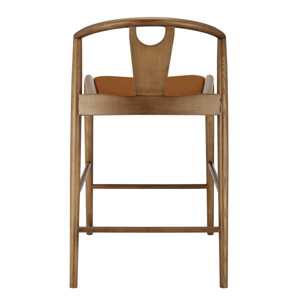 Blanche Leatherette Counter Stool Foam Padded Seat Elegant Seating for Kitchen or Bar Area