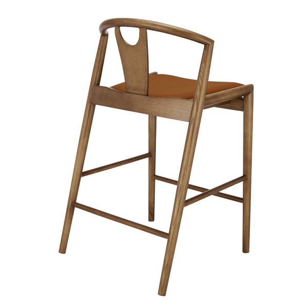Blanche Leatherette Counter Stool Foam Padded Seat Elegant Seating for Kitchen or Bar Area