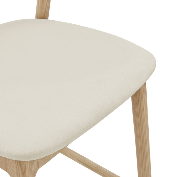 Estelle Ergonomic Counter Stool Foam Cushion Seat Wood Base Kitchen Bar Seating