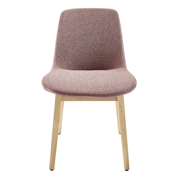Clara Upholstered Side Chair Solid Ash Wood Frame with Foam Seat for Contemporary Dining