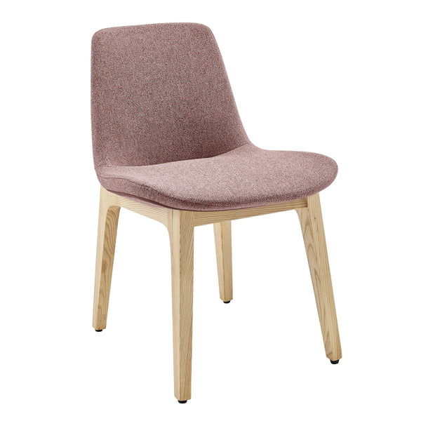 Clara Upholstered Side Chair Solid Ash Wood Frame with Foam Seat for Contemporary Dining