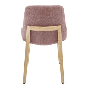Clara Upholstered Side Chair Solid Ash Wood Frame with Foam Seat for Contemporary Dining