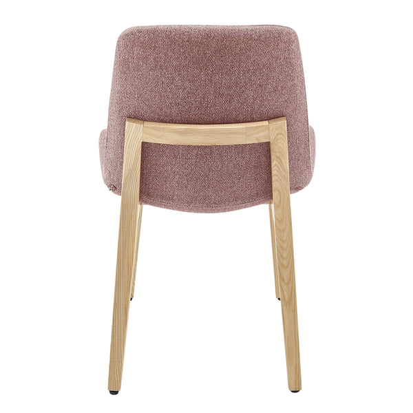 Clara Upholstered Side Chair Solid Ash Wood Frame with Foam Seat for Contemporary Dining
