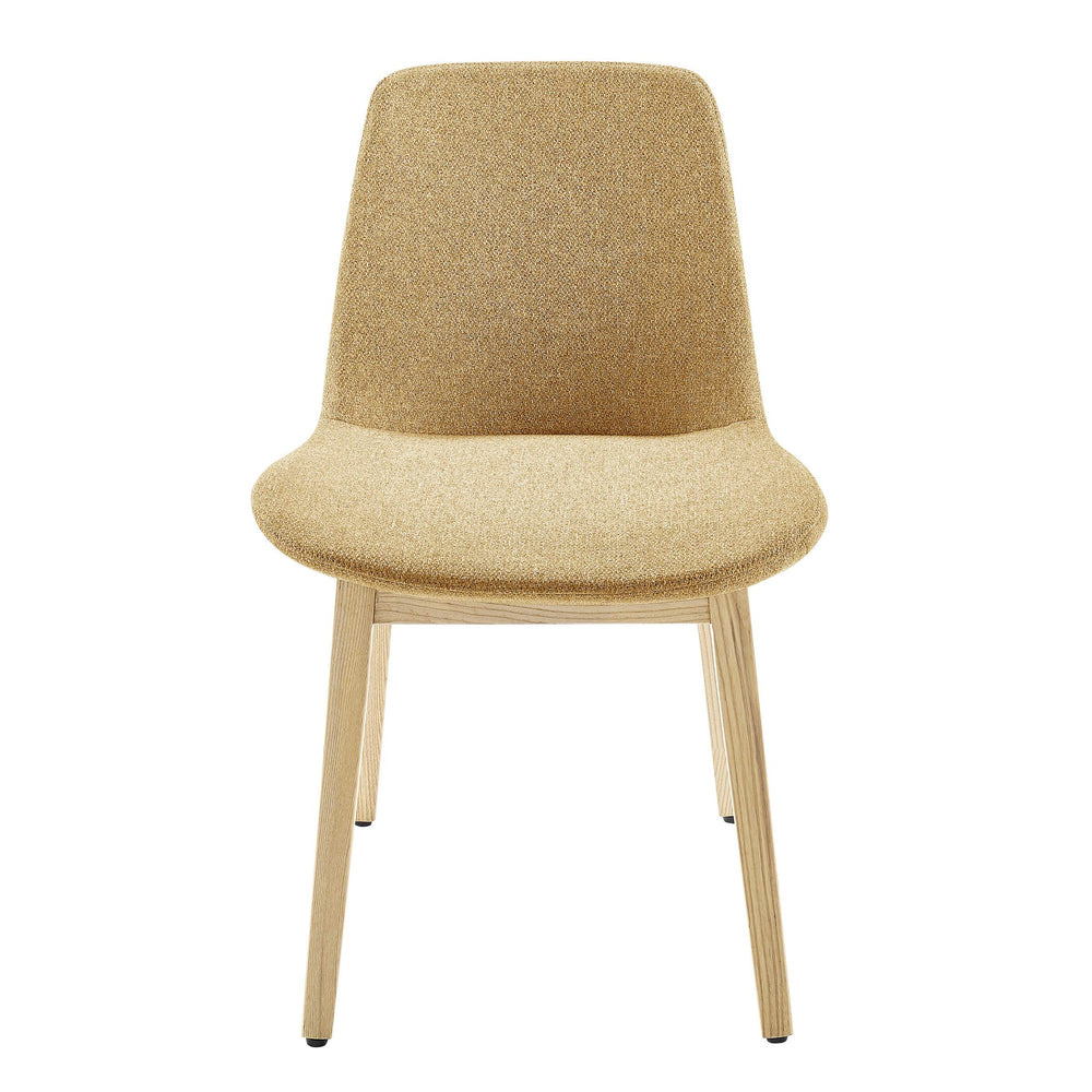 EE Test Vendor Clara Upholstered Side Chair Solid Ash Wood Frame with Foam Seat for Contemporary Dining Mustard Yellow EETEST-91066-MUS