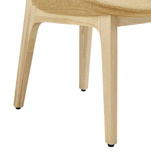 Clara Upholstered Side Chair Solid Ash Wood Frame with Foam Seat for Contemporary Dining