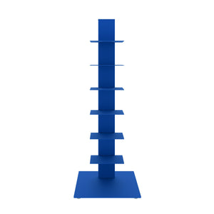 Sapiens Steel Bookcase Tower Slim Vertical Shelving Unit for Space Saving Home Organization