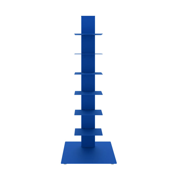 Sapiens Steel Bookcase Tower Slim Vertical Shelving Unit for Space Saving Home Organization