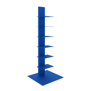 Sapiens Steel Bookcase Tower Slim Vertical Shelving Unit for Space Saving Home Organization