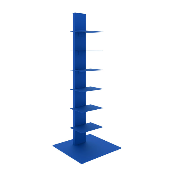 Sapiens Steel Bookcase Tower Slim Vertical Shelving Unit for Space Saving Home Organization