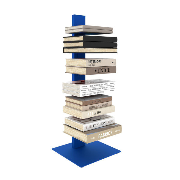 Sapiens Steel Bookcase Tower Slim Vertical Shelving Unit for Space Saving Home Organization