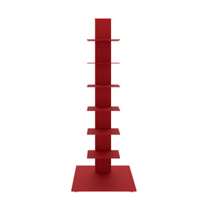 Sapiens Steel Bookcase Tower Slim Vertical Shelving Unit for Space Saving Home Organization