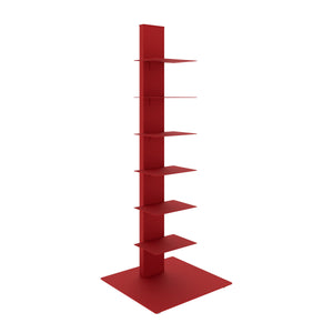 Sapiens Steel Bookcase Tower Slim Vertical Shelving Unit for Space Saving Home Organization