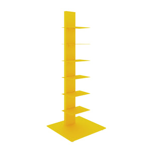 Sapiens Steel Bookcase Tower Slim Vertical Shelving Unit for Space Saving Home Organization