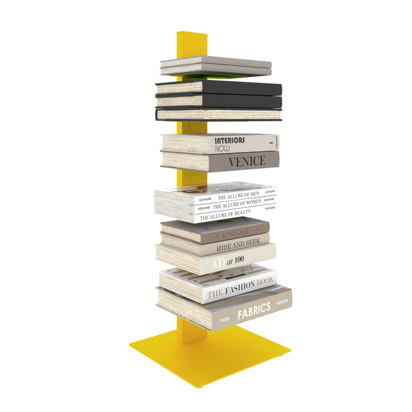 Sapiens Steel Bookcase Tower Slim Vertical Shelving Unit for Space Saving Home Organization