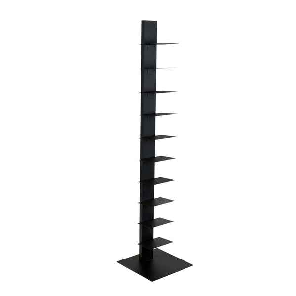 Sapiens Steel Bookcase Tower Slim Sturdy Shelving Unit for Modern Home or Office Organization