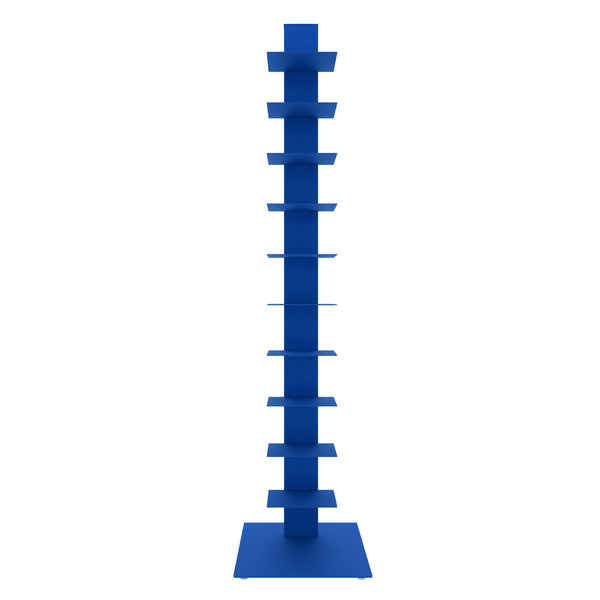 Sapiens Steel Bookcase Tower Slim Sturdy Shelving Unit for Modern Home or Office Organization