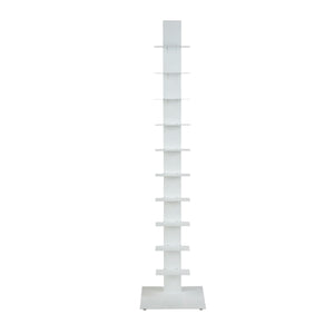 Sapiens Steel Bookcase Tower Slim Sturdy Shelving Unit for Modern Home or Office Organization