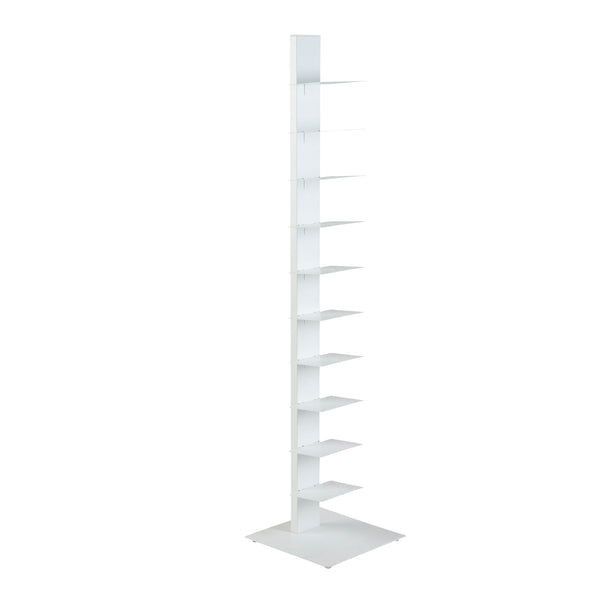 Sapiens Steel Bookcase Tower Slim Sturdy Shelving Unit for Modern Home or Office Organization