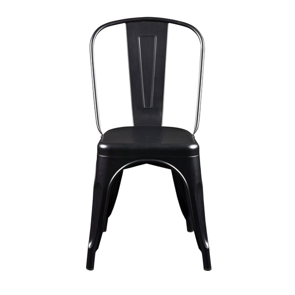 EE Test Vendor Corsair Stackable Steel Side Chair Set for Parties and Versatile Indoor Seating EETEST-94210MTBLK