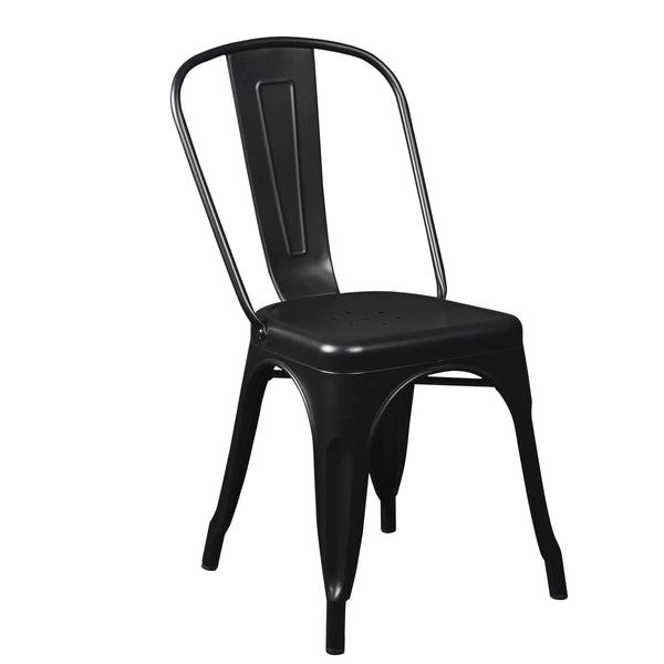 Corsair Stackable Steel Side Chair Set for Parties and Versatile Indoor Seating