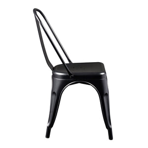 Corsair Stackable Steel Side Chair Set for Parties and Versatile Indoor Seating